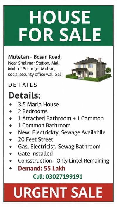 3 mrla 12 gz greyconstruction huse for sale in shalimare clony multan