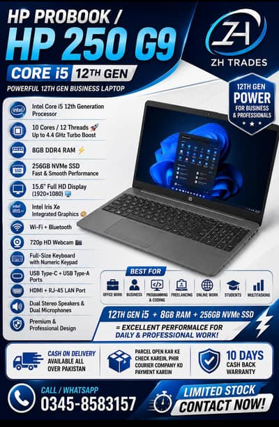  HP ProBook / HP 250 G9 — Core i5 12th Gen 