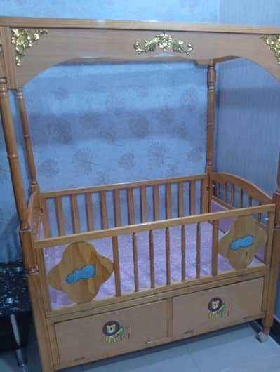  Elegant Wooden Baby Crib with Storage – Safe, Stylish & Spacious