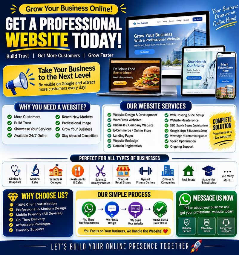 Website Design & Development | WordPress | SEO | Hosting | Domain 1
