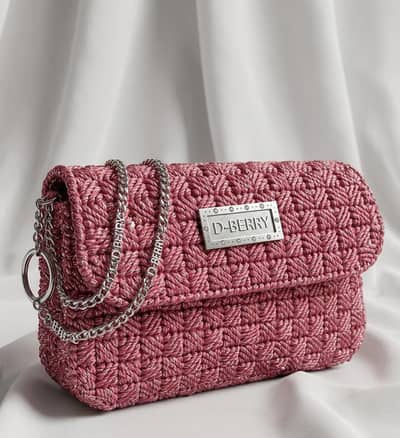 Handmade Premium Pink Bag with Metal Chain