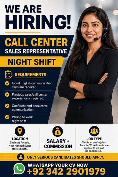 Call Center Sales Representative – Night Shift