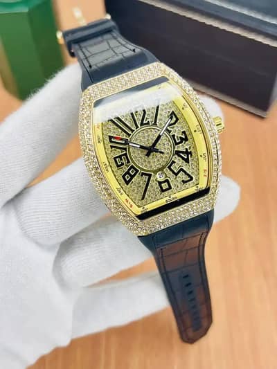 Diamonds stone men's Luxury fashion watch