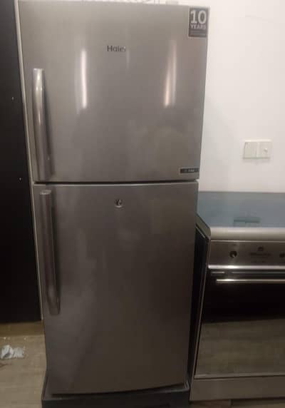 Haier Double door Refrigerator-silver_good condition.