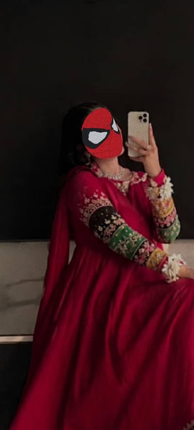 Red long frock