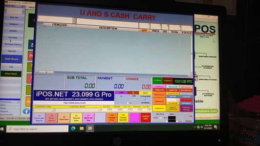 Computer CPU, LCD, mouse keyboard Mini Bill Printer iPos software,