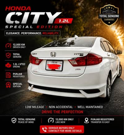 Honda City Special edition 1.2l family driven Punjab registered