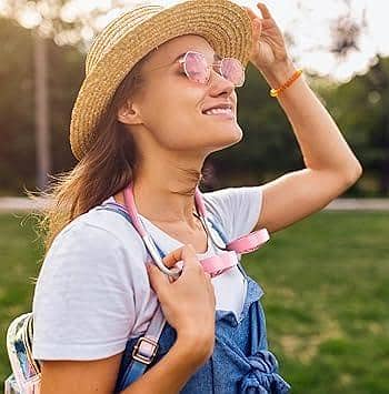 Portable Neck Fan Rechargeable USB Mini Fan Wearable Hands Free Neckband Fan 360° Flexible 3 Speed Personal Cooling Fan Quiet Desk Fan for Workout Work Travel