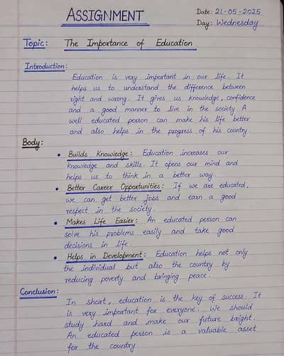 Assignment Writing & Academic Work