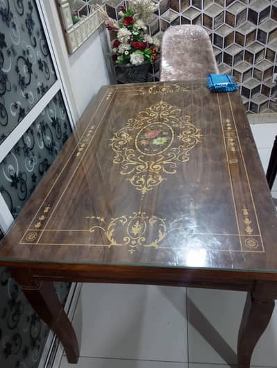 Dining Table with Six Chairs