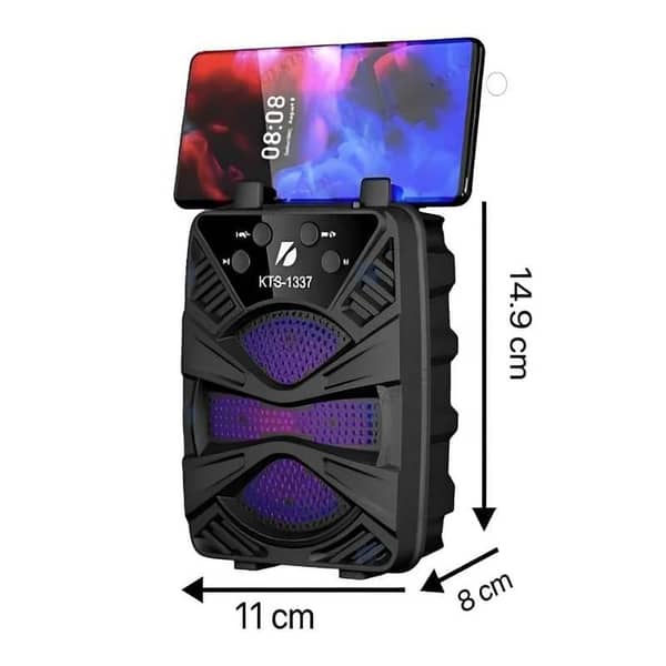 Original KTS-1337 Original 3-Inch Portable Wireless Bluetooth Speaker with USB, Micro SD speaker FM Radio & Vibrant LED SPEAKER Lights
