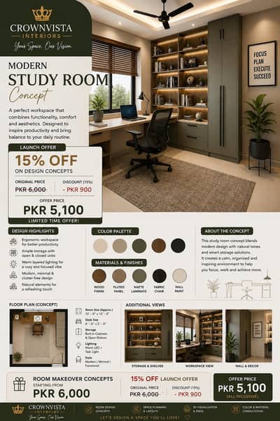 Crownvistainteriors|Room makeover Concepts|15% Launch Offer