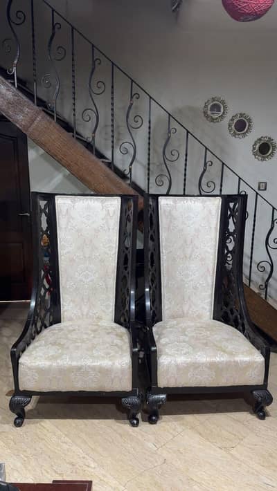 2 Sheesham Chairs with Tea Trolley – Gourmet Furniture