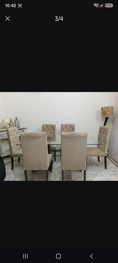 dining table with 6 chairs