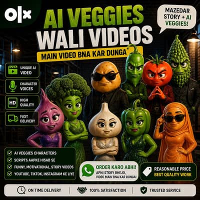 AI Veggies Cartoon Videos – 1 Minute Video Sirf 250/300 Rs
