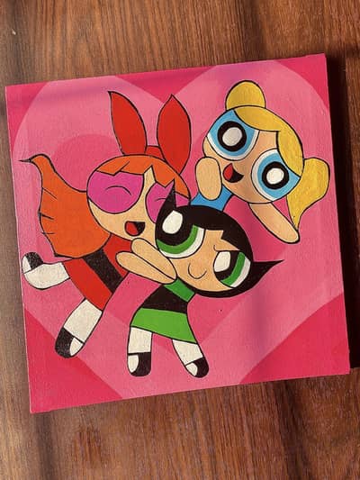 Cute Powerpuff girls painting