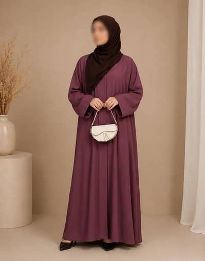 Branded Plum Abaya
