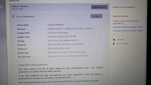 core i7 7th generation scheme laptop for sale
