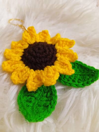 Sunflower keychain