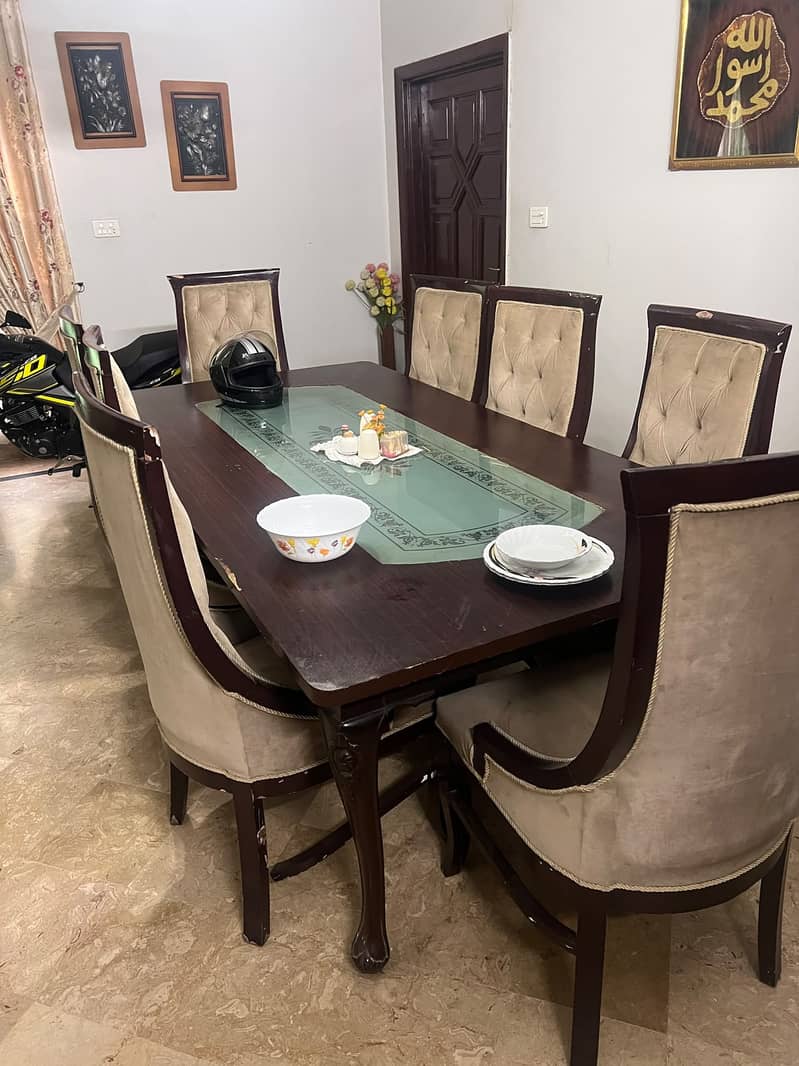 8 chairs with table 1