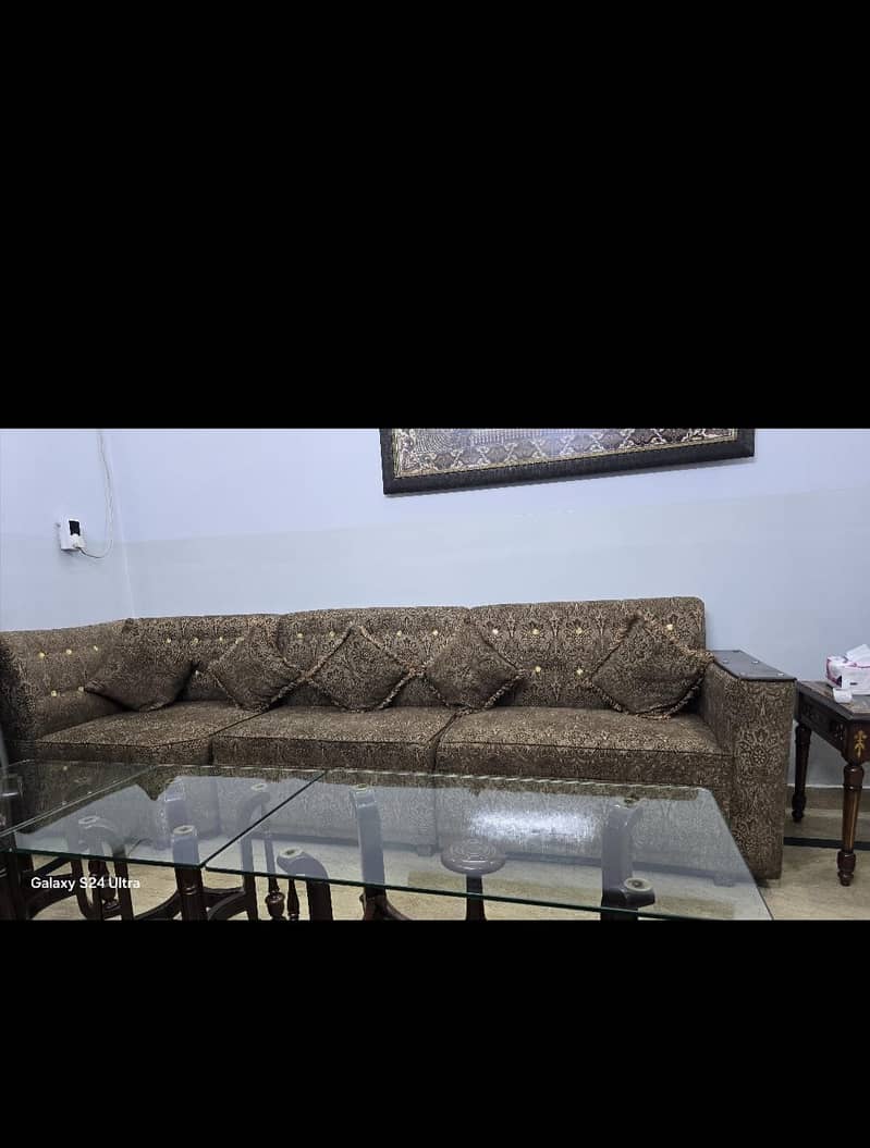 5 seater L type sofa set 1