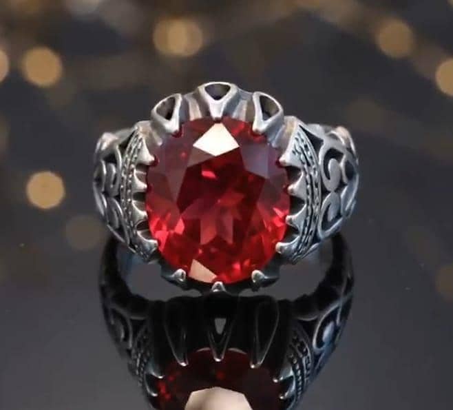 Real Certified "Ruby Gemstone Ring" 2