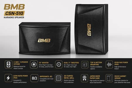 BMB CSN-510 Professional Karaoke Speakers