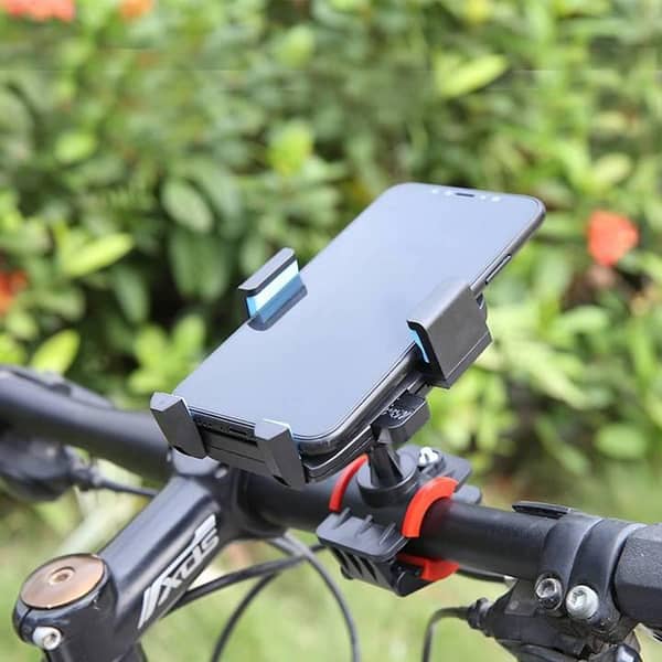 STRIFF Universal Bike Mobile Holder, 360° Rotatable, Anti-Shake Firm Locking Phone Mount for Bicycles & Motorcycles (Black)