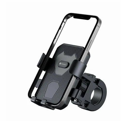 STRIFF Universal Bike Mobile Holder, 360° Rotatable, Anti-Shake Firm Locking Phone Mount for Bicycles & Motorcycles (Black)