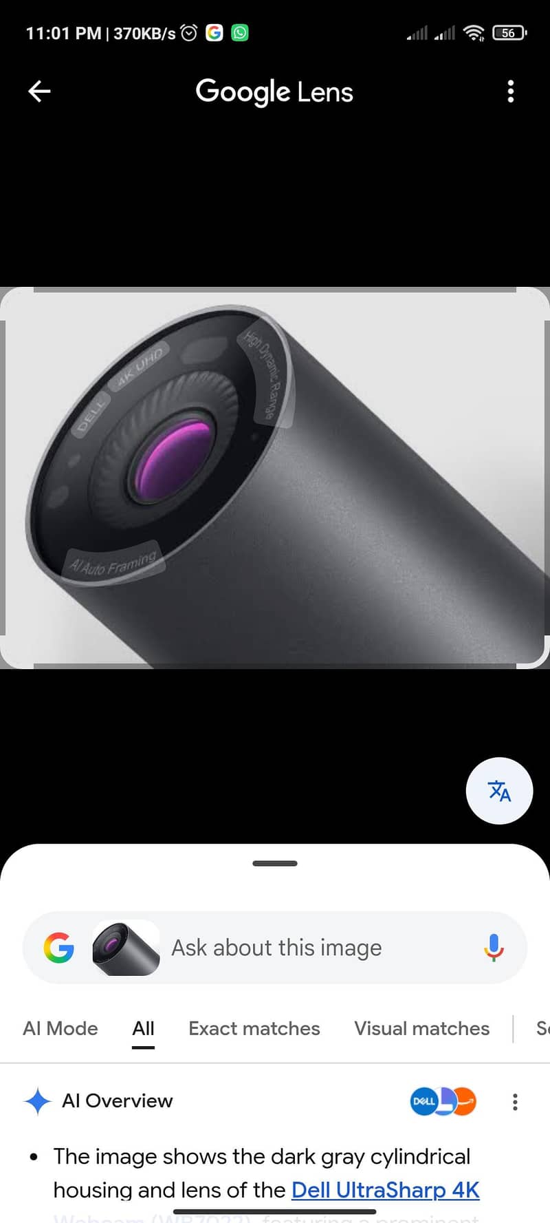 dell 4k webcam 3