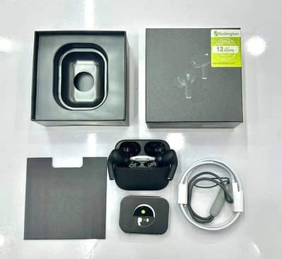 Latest_AirPods_Pro 2. Black and White. Titanium Wireless Earbuds