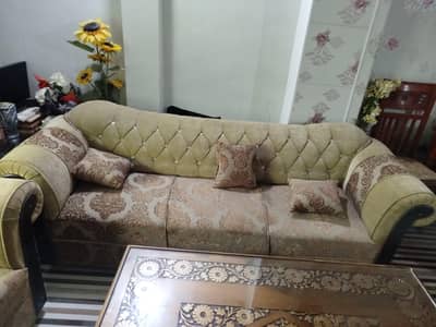 seven seater sofa set with cossion,