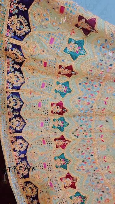 kashees mirror lehnga with short shirt