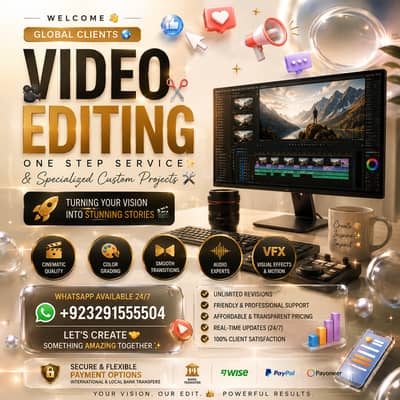 professional video editor with years of real world industry experience