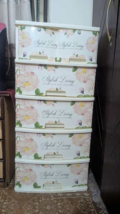 5-Tire Plastic stonger drawer cabinet ( stylish living style)