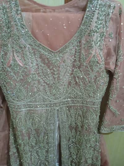 beautifull baby pink bridal maxi valima wear just one time use only