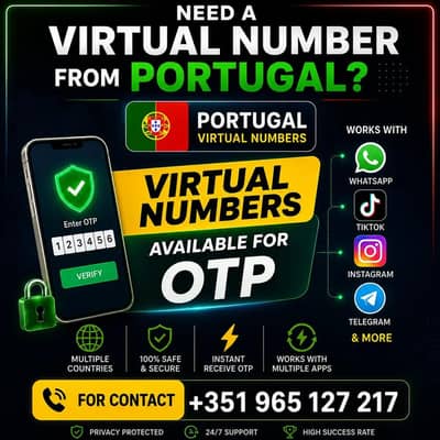 Portugal virtual numbers available for otp