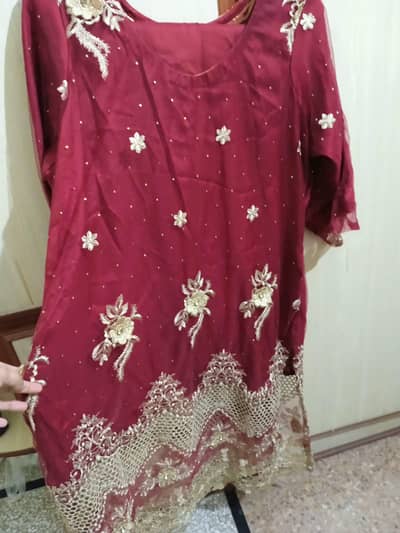 beautiful large size 3 piece shifon shilwar kameez and dubata
