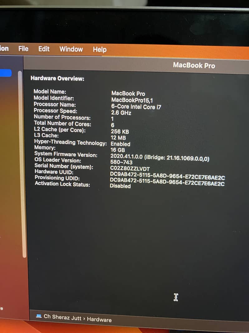 MacBook pro 2019 5