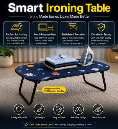 iron foldable table multipurpose, metal iron stand