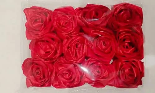 12pcs ribbon flowers