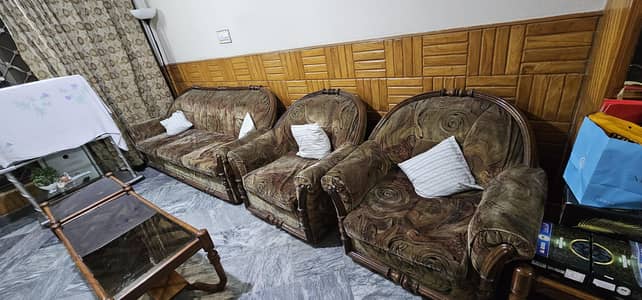 5 seater sofa set with 3 tables