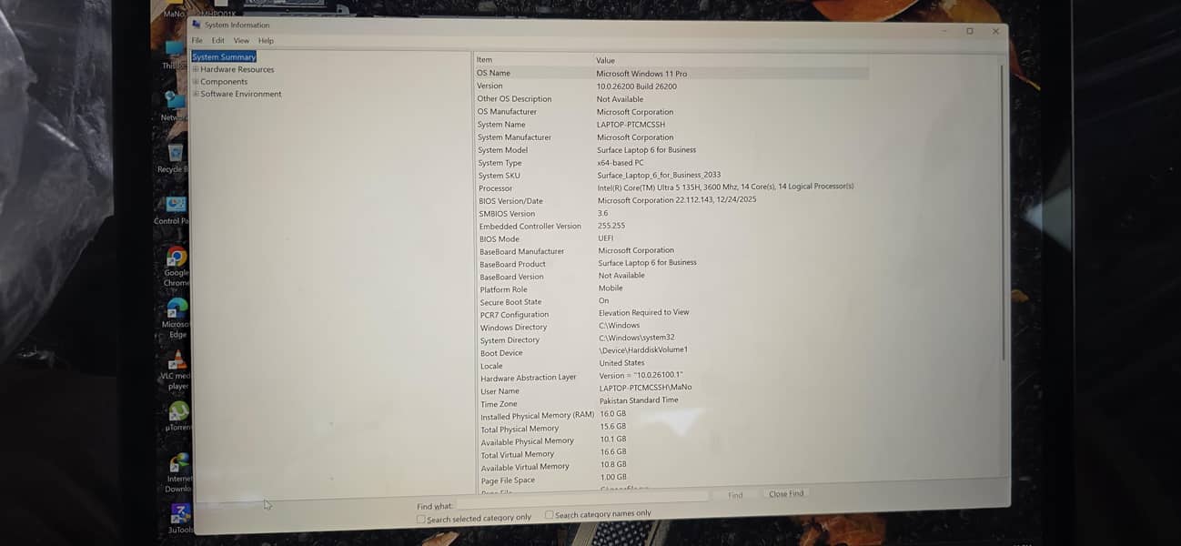 Microsoft Surface Laptop 6 / Core Ultra 5 135H / 16GB / Touchscreen 3