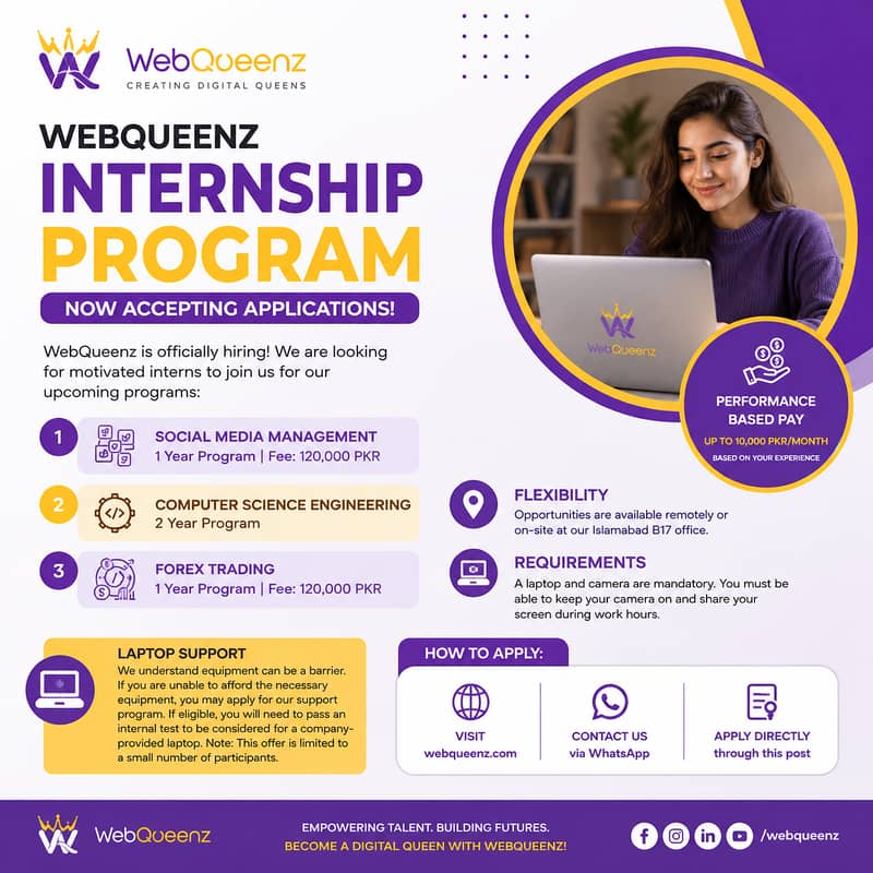 WebQueenz Internship Program: Now Accepting Applications! 0