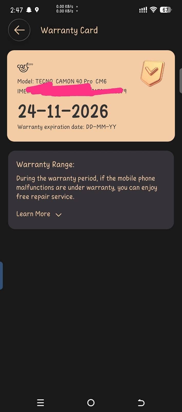Tecno CAMON 40 Pro 3