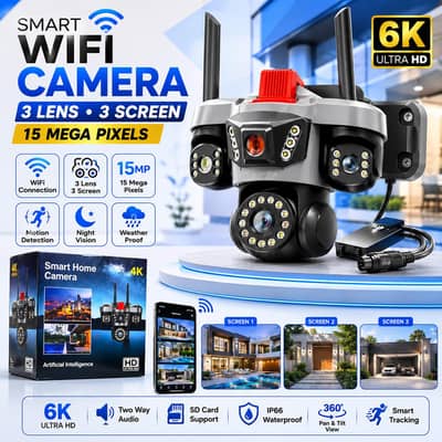 15 MP =5MP+5MP+5MP Triple Lens Security WIFI Camera Wireless CCTV