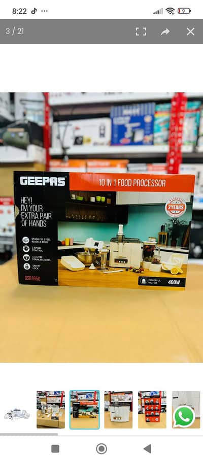 Geepas food factory 10 in one