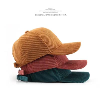 Corduroy Baseball Cap for Women & Men | Stylish Autumn Snapback Hat