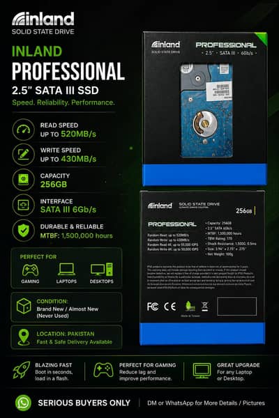 inland professional SSD 256 gb , 6 gb/s