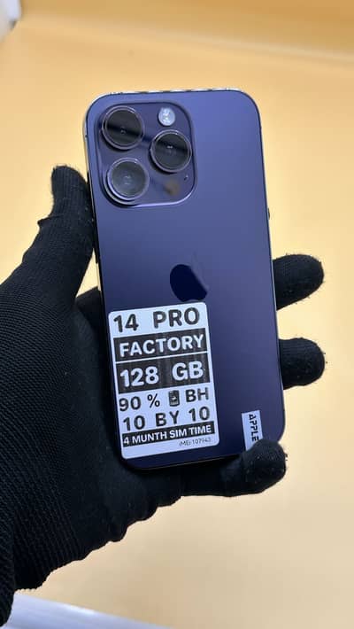 Apple iPhone 14 Pro 128 GB 4 Months Sim Time Factory unlock Non PTA